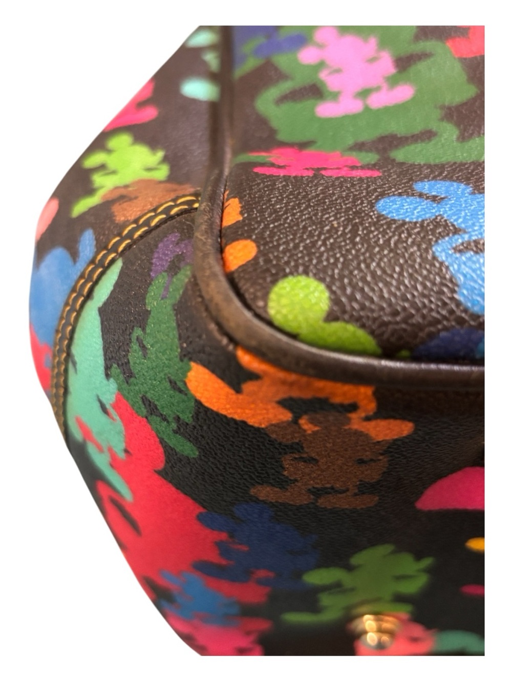 Dooney & Bourke Disney Parks Black Multicolor Mickey Silhouette Tote - Picture 10 of 16